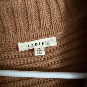 Tan Chunky Ribbed Crew Neck Sweater